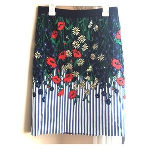 Anthropologie floral pencil skirt